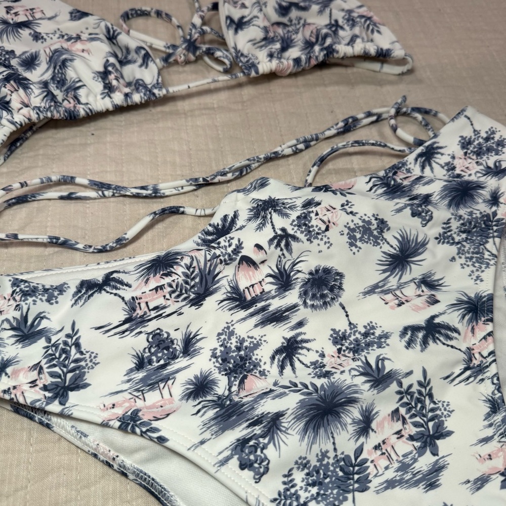 Abercrombie & Fitch Blue Floral Bikini - Picture 2 of 4